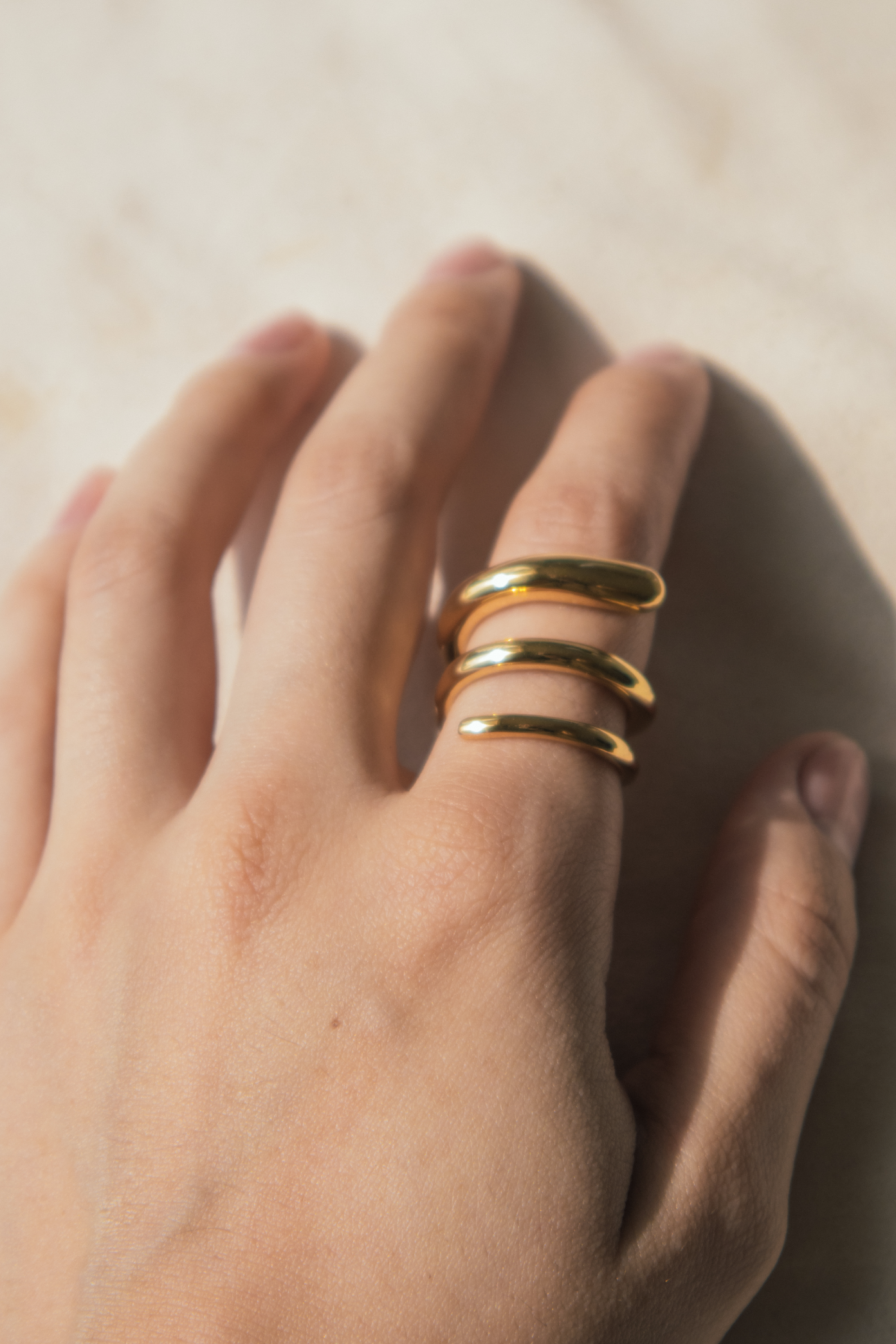 Anillo El Espiral - 18k Oro Vermeil