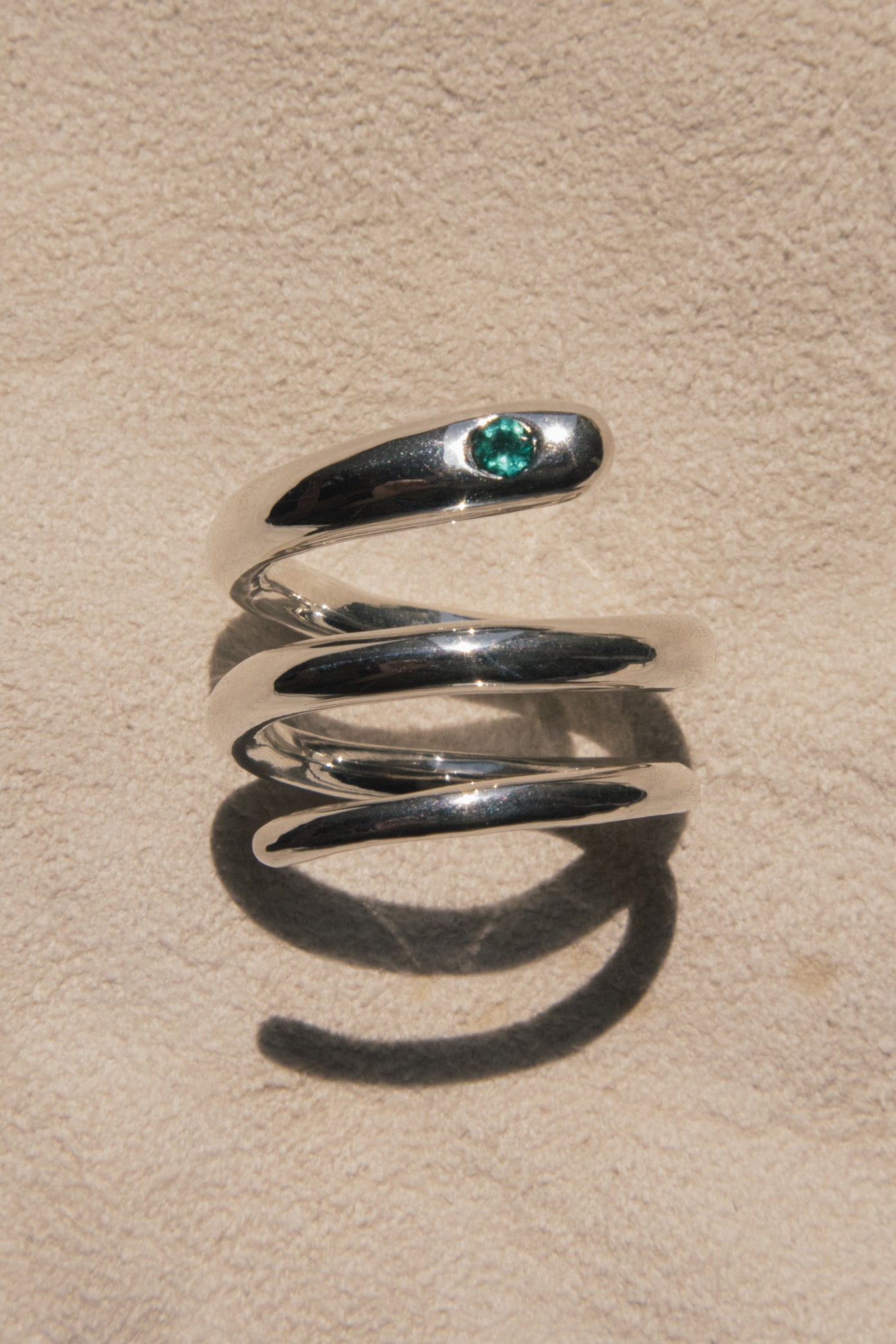 El Espiral Ring - 925 Silver with Gemstone