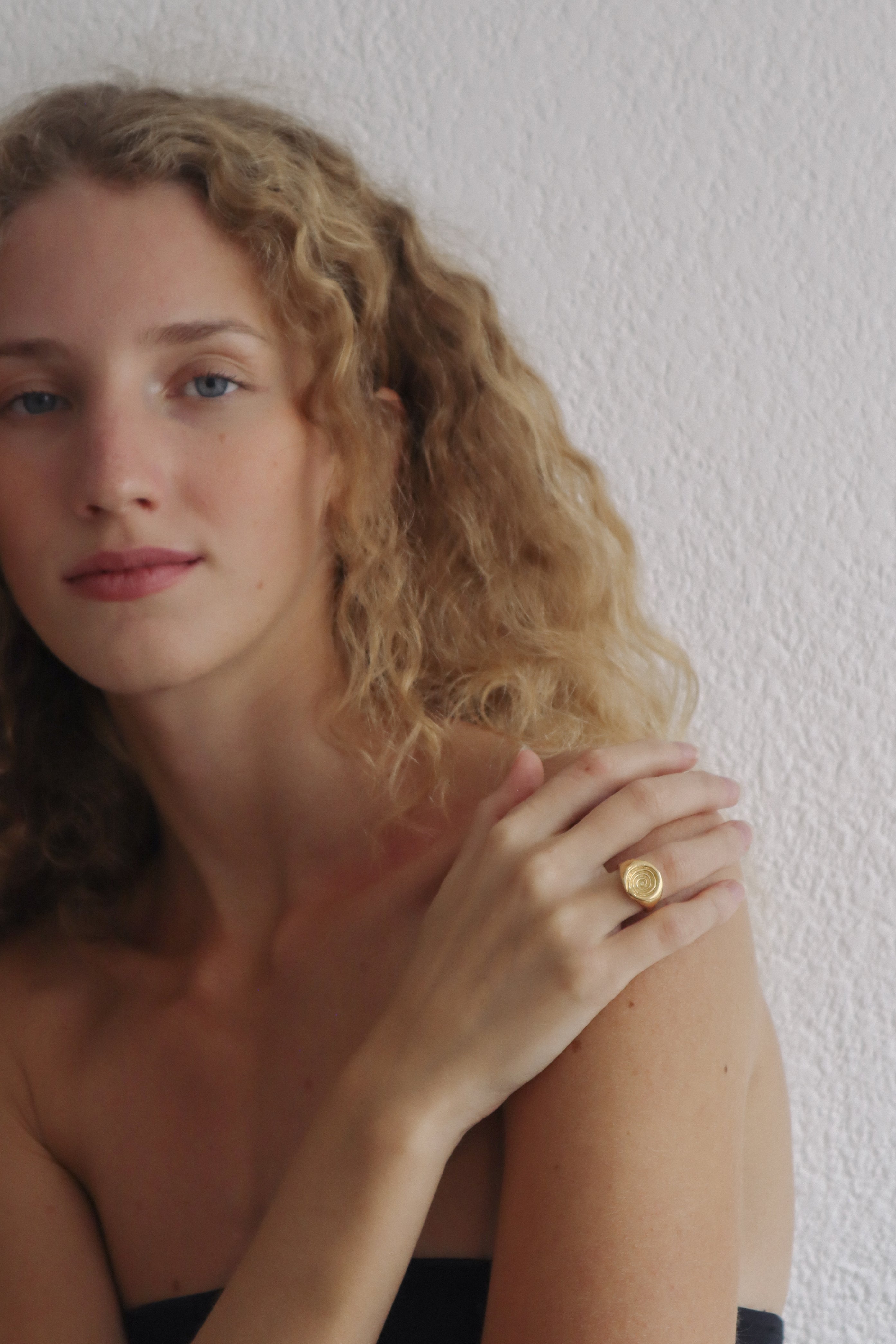 Anillo de sello La Marea - 18k Oro Vermeil