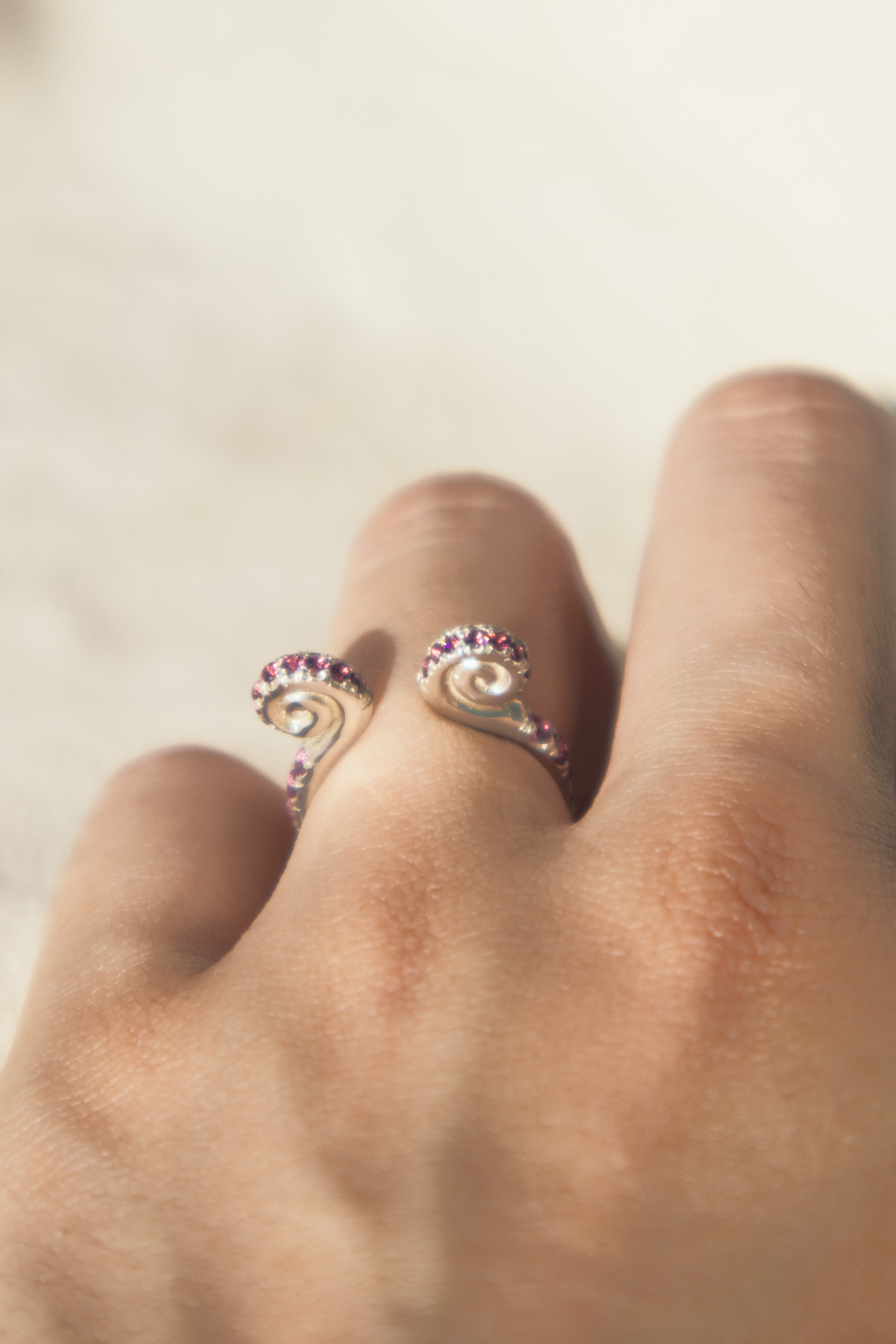 El Garabato Ring - 925 Silver with Pavé Setting