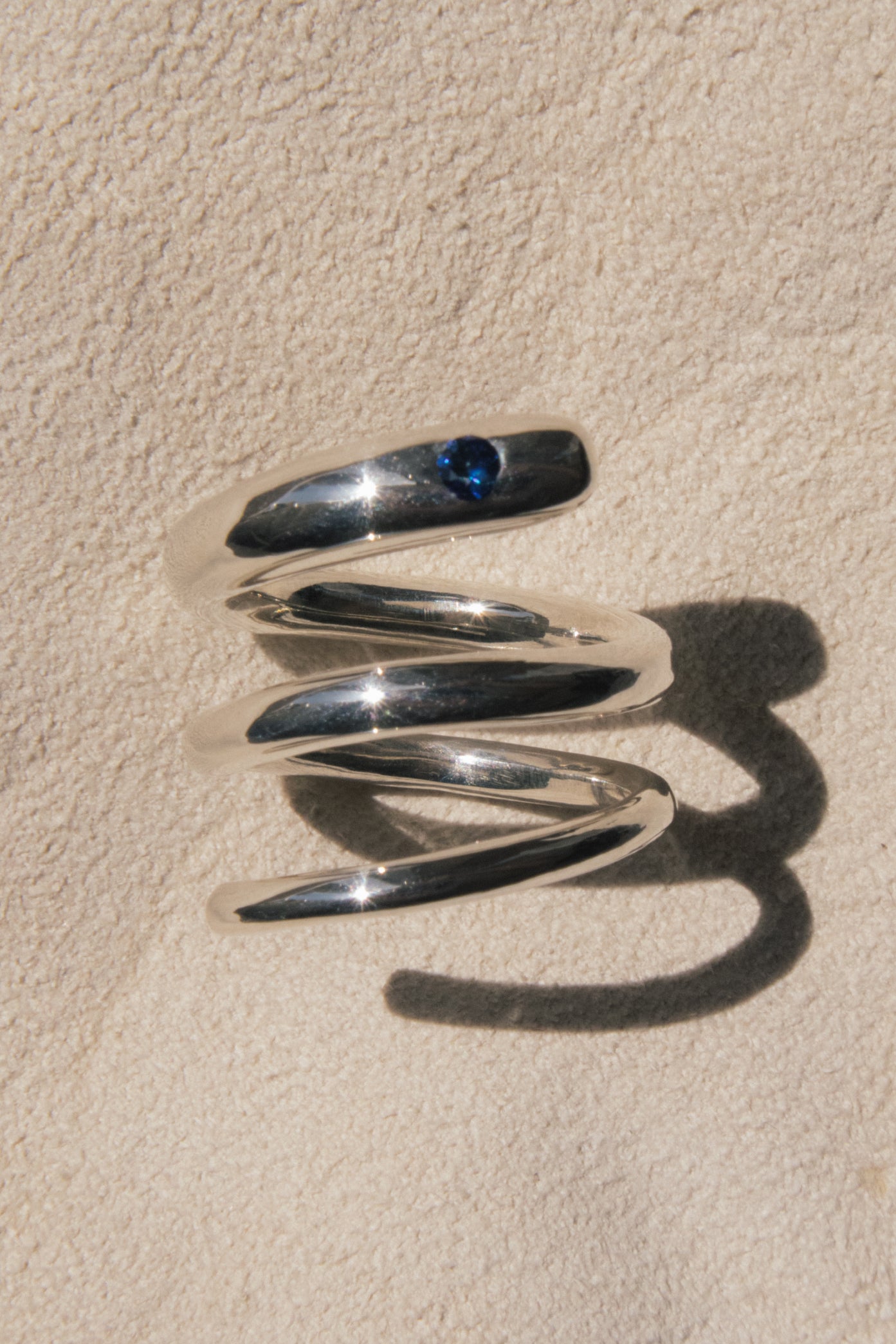 El Espiral Ring - 925 Silver with Gemstone